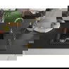 Mexen Enzo 1-medencés gránit mosogató csepptálcával 576 x 465 mm, fekete/ezüst metál, arany szifon - 6506571005-73-G