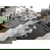 Mexen Enzo chiuvetă de granit cu 1 compartiment și picurător 576 x 465 mm, negru/argintiu metalic, sifon negru - 6506571005-73-B