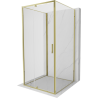 Mexen Exo-R 3S cabina de duș cu 3 pereți, pivotantă, 95 x 95 cm, transparentă, aurie - 819-095-095-50-00-3S