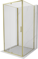 Mexen Exo-3S cabina de duș cu 3 pereți, 95 x 95 cm, transparentă, aurie - 819-095-095-50-00-3S