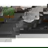 Mexen Leo chiuvetă din granit cu 1 compartiment și scurgător 900 x 500 mm, negru/argintiu metalic, sifon negru - 6501901010-73-B