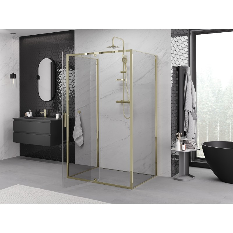 Mexen Exo-3S cabina de duș cu 3 pereți, cu deschidere 160 x 110 cm, transparentă, aurie - 819-160-110-50-00-3S