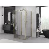 Mexen Exo-3S cabină de duș rabatabilă cu 3 pereți 120 x 120 cm, transparentă, auriu - 819-120-120-50-00-3S