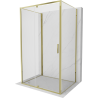 Mexen Exo-3S 3 falú, nyíló zuhanykabin 130 x 120 cm, áttetsző, arany - 819-130-120-50-00-3S