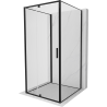 Mexen Exo-R 3S cabină de duș cu 3 pereți 110 x 110 cm, transparentă, neagră - 819-110-110-70-00-3S
