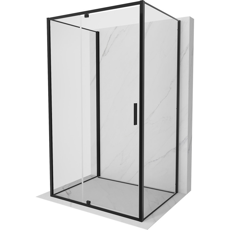 Mexen Exo-R 3S 3-oldalas nyitható zuhanykabin 125 x 80 cm, átlátszó, fekete - 819-125-080-70-00-3S