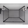 Mexen Exo-3S 100 x 90 cm, háromoldalú zuhanykabin, átlátszó, fekete - 819-100-090-70-00-3S
