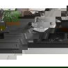 Mexen Andres chiuvetă de granit cu 1,5 cuve și scurgător 1000 x 500 mm negru/argintiu metalic sifon negru - 6515101510-73-B
