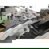 Mexen Andres chiuvetă de granit cu 1,5 cuve și scurgător 1000 x 500 mm negru/argintiu metalic sifon negru - 6515101510-73-B