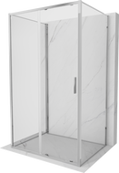 Mexen Exo-3S 3-oldalas tolóajtós zuhanykabin 140 x 75 cm, átlátszó, króm - 8151-140-075-01-00-3S