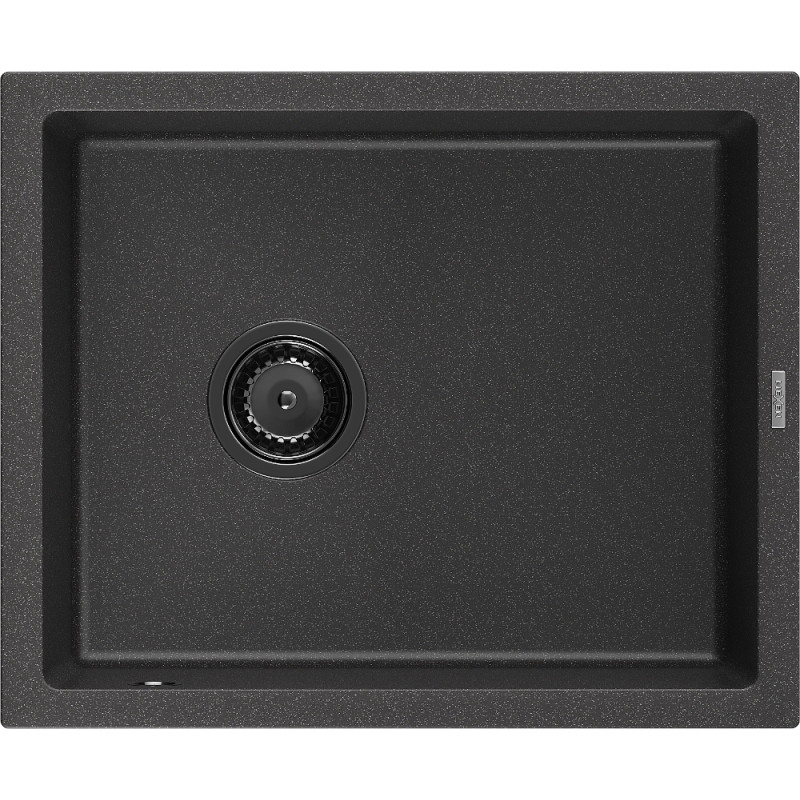 Mexen Pedro chiuvetă de granit cu 1 compartiment 560 x 460 mm, negru pata - 6508561000-76-B