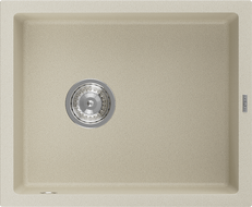 Mexen Pedro chiuvetă din granit cu 1 compartiment 560 x 460 mm, bej, sifon crom - 6508561000-69