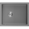 Mexen Pedro 1 rekeszes gránit mosogató 560 x 460 mm, szürke, króm szifon - 6508561000-71