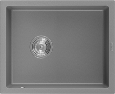 Mexen Pedro chiuvetă de granit cu 1 compartiment 560 x 460 mm, gri, sifon cromat - 6508561000-71