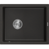 Mexen Pedro chiuvetă de granit cu 1 cuvă 560 x 460 mm, negru/auriu metalic, sifon crom - 6508561000-75