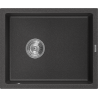 Mexen Pedro 1-medencés gránit mosogató 560 x 460 mm, fekete pettyes, krómozott szifon - 6508561000-76
