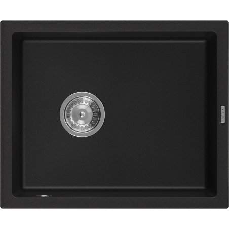 Mexen Pedro 1-medencés gránit mosogató 560 x 460 mm, Fekete - 6508561000-77