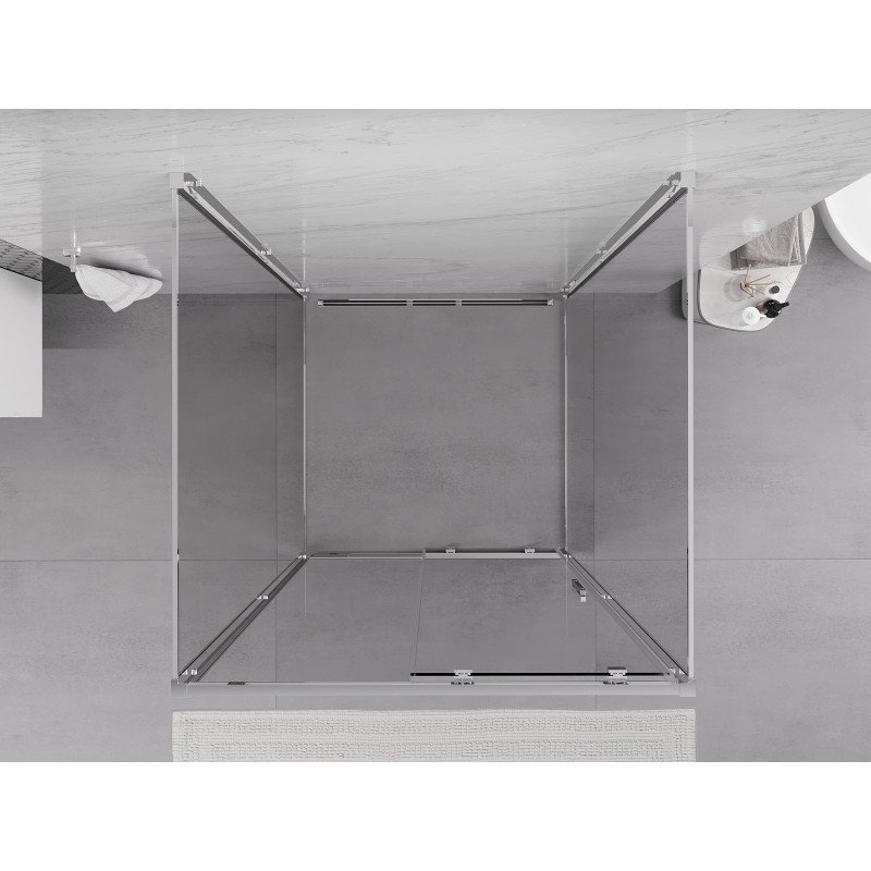 Mexen Exo-3S cabina de duș cu 3 pereți culisanți 110 x 110 cm, transparent, crom - 8151-110-110-01-00-3S