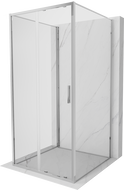 Mexen Exo-S 3S cabina de duș cu 3 pereți glisanți 120 x 120 cm, transparentă, crom - 8151-120-120-01-00-3S