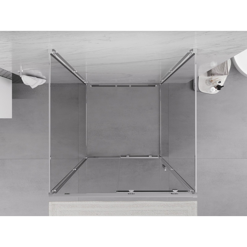 Mexen Exo-S 3S cabina de duș cu 3 pereți glisanți 120 x 120 cm, transparentă, crom - 8151-120-120-01-00-3S
