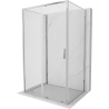 Mexen Exo-S 3S 3-falú, 170 x 120 cm-es, tolóajtós zuhanykabin, átlátszó, króm - 8151-170-120-01-00-3S