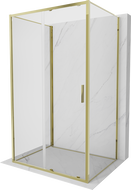 Mexen Exo-S 3S három falas tolóajtós zuhanykabin 170 x 90 cm, átlátszó, arany - 8151-170-090-50-00-3S