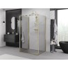 Mexen Exo-S 3S 3 oldalas, tolóajtós zuhanykabin, 170 x 95 cm, átlátszó, arany - 8151-170-095-50-00-3S