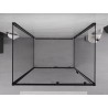 Mexen Exo-S 3S cabina de duș cu 3 pereți glisanți 110 x 100 cm, transparentă, neagră - 8151-110-100-70-00-3S