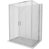 Mexen Exo-S Duo 3S cabina de duș cu 3 pereți glisantă 130 x 70 cm, transparentă, crom - 8152-130-070-01-00-3S