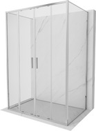 Mexen Exo-S Duo 3S cabina de duș cu 3 pereți glisantă 130 x 70 cm, transparentă, crom - 8152-130-070-01-00-3S