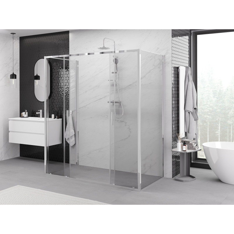 Mexen Exo-S Duo 3S cabină de duș 3-perete culisantă 180 x 70 cm, transparentă, cromată - 8152-180-070-01-00-3S