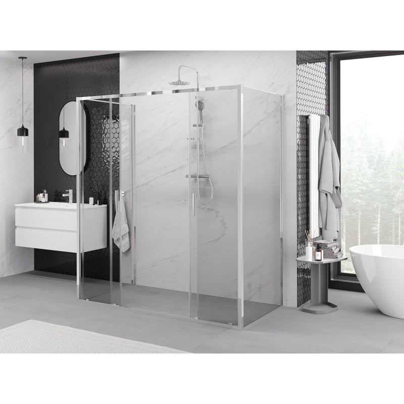 Mexen Exo-3S cabina de duș cu 3 pereți glisantă 180 x 75 cm, transparentă, crom - 8152-180-075-01-00-3S