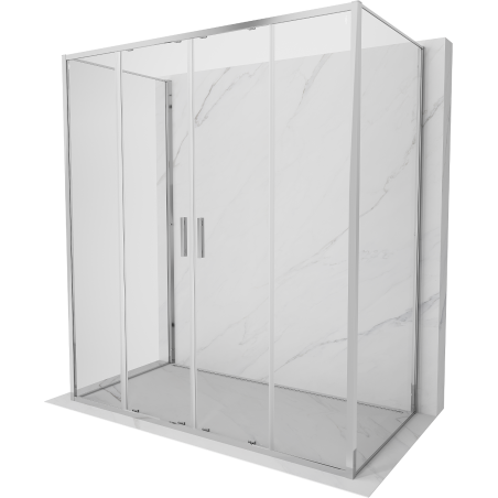 Mexen Exo-3S cabina de duș cu 3 pereți glisanți 190 x 90 cm, transparent, crom - 8152-190-090-01-00-3S