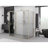 Mexen Exo-S Duo 3S 3-falú tolóajtós zuhanykabin, 180 x 75 cm, átlátszó, arany - 8152-180-075-50-00-3S