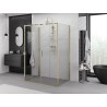 Mexen Exo-S Duo 3S cabina de duș cu 3 pereți glisanți 130 x 100 cm, transparentă, aurie - 8152-130-100-50-00-3S