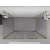 Mexen Exo-S Duo 3S cabina de duș 3-perete glisantă 140 x 100 cm, transparent, auriu - 8152-140-100-50-00-3S