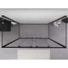Mexen Exo-S Duo 3S cabina de duș cu 3 pereți culisantă 190 x 100 cm, transparentă, neagră - 8152-190-100-70-00-3S