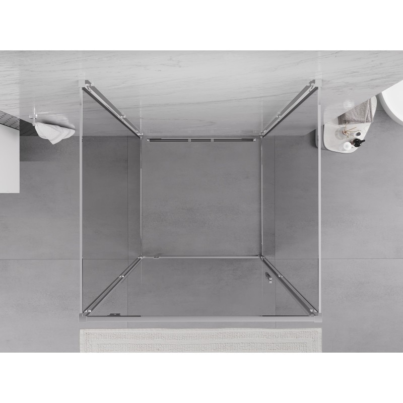 Mexen Exo-3S cabina de duș pliabilă cu 3 pereți 70 x 70 cm, transparentă, crom - 8181-070-070-01-00-3S