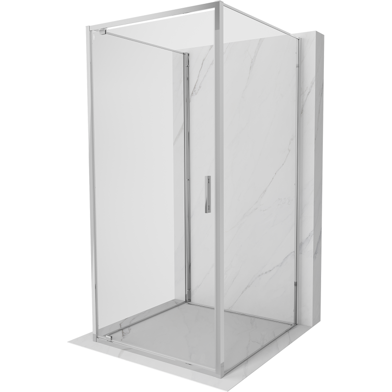 Mexen Exo-3S cabina de duș cu 3 pereți, basculantă, 75 x 75 cm, transparentă, crom - 8181-075-075-01-00-3S