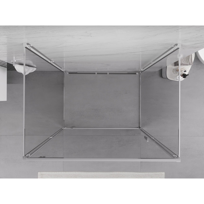 Mexen Exo-BR 3S 3 oldalú nyitható zuhanykabin 80 x 110 cm, átlátszó, króm - 8181-080-110-01-00-3S