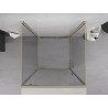 Mexen Exo-3S cabina de duș cu 3 pereți, cu ușă batantă 75 x 75 cm, transparentă, aurie - 8181-075-075-50-00-3S
