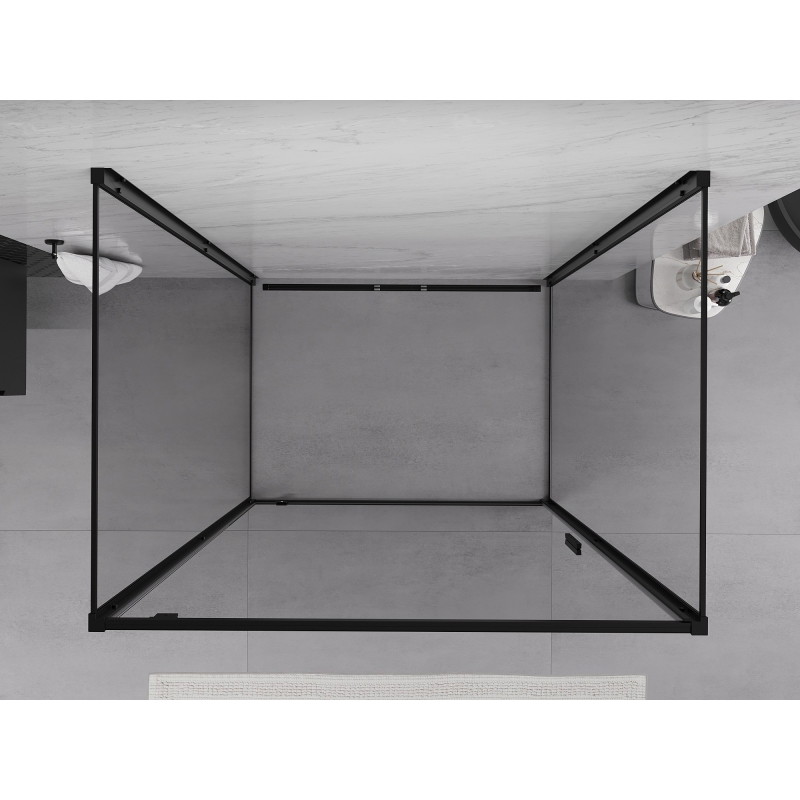 Mexen Exo-BR 3S cabina de duș pliabilă cu 3 laturi, 85 x 70 cm, transparent, negru - 8181-085-070-70-00-3S