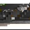 Mexen Tomas Chiuvetă de granit cu 2 compartimente 800 x 500 mm, Neagră picățele, sifon Auriu - 6516802000-76-G