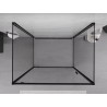 Mexen Exo-BR 3S cabina de duș cu 3 pereți, cu deschidere 80 x 95 cm, transparentă, neagră - 8181-080-095-70-00-3S