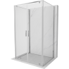 Mexen Exo-BR Duo 3S cabina de duș cu 3 pereți, cu ușă batantă, 80 x 75 cm, transparentă, crom - 8182-080-075-01-00-3S