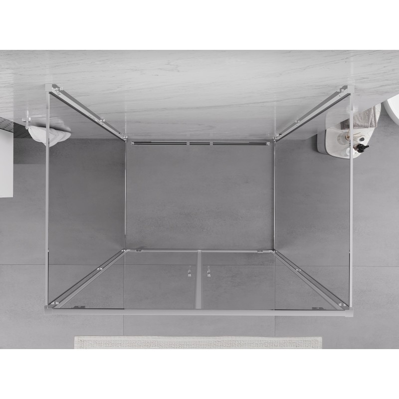 Mexen Exo-3S 3-oldalas, nyíló zuhanykabin 70 x 85 cm, átlátszó, króm - 8182-070-085-01-00-3S