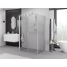Mexen Exo-3S 3-falú zuhanykabin lengőajtóval 110 x 120 cm, átlátszó, króm - 8182-110-120-01-00-3S
