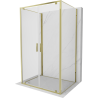 Mexen Exo-3S cabina de duș batantă cu 3 pereți 120 x 70 cm, transparentă, aurie - 8182-120-070-50-00-3S