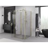 Mexen Exo-3S 3-falú zuhanykabin 80 x 80 cm, áttetsző, arany - 8182-080-080-50-00-3S