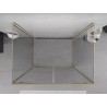 Mexen Exo-3S cabina de duș 3-perete cu uși pivotante 80 x 85 cm, transparentă, aurie - 8182-080-085-50-00-3S